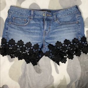 Express | Lace Jean Shorts